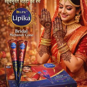 Lipika Bridal Mehndi Cone – Dark Stain | 25g | Pack of 12